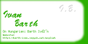 ivan barth business card